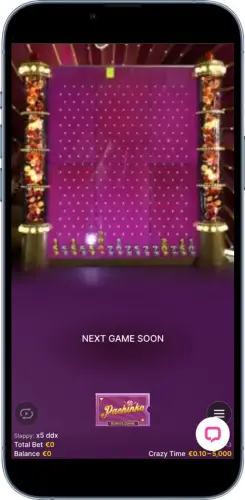 Pachinko-bal landt op een 25x-vermenigvuldiger