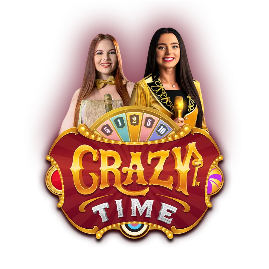 Crazy Time logo with girl