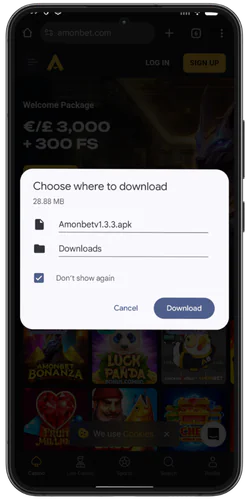 Android-dowload-popup